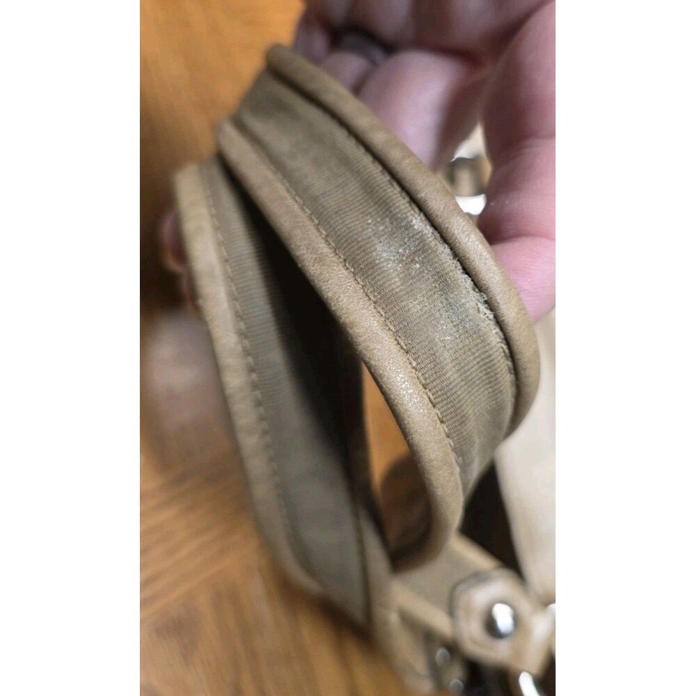 Coach Poppy Leather Rocker Satchel Legacy Lining Metallic Tan Leather 16285 - Picture 4 of 16